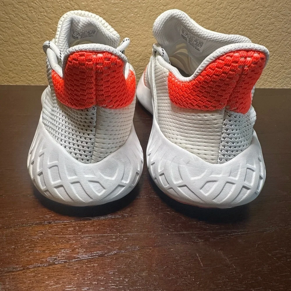 Mens Adidas White and Orange Sneakers